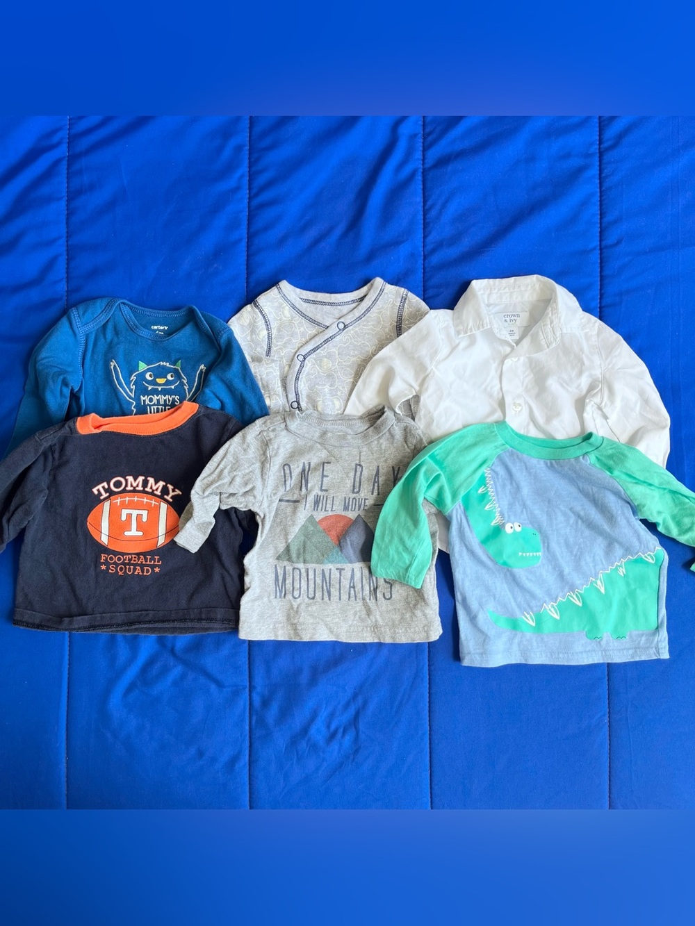 Baby Boy Long Sleeve Shirt Bundle Lot 6 Months (6)